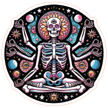 NonStop Stickers - Multi-Arm Skeleton